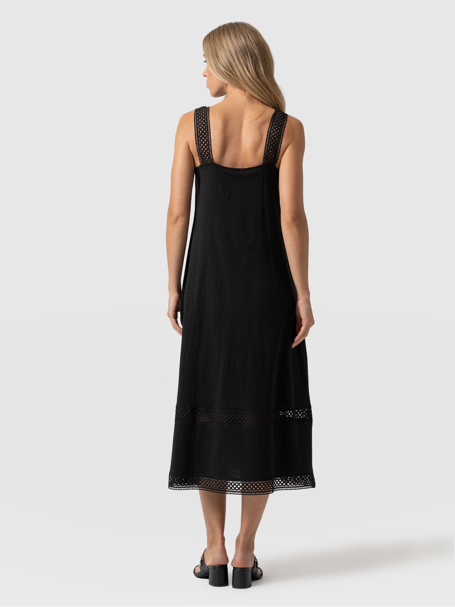 Ruby Lace Trapeze Dress Black - Women's Dresses | Saint + Sofia® USA